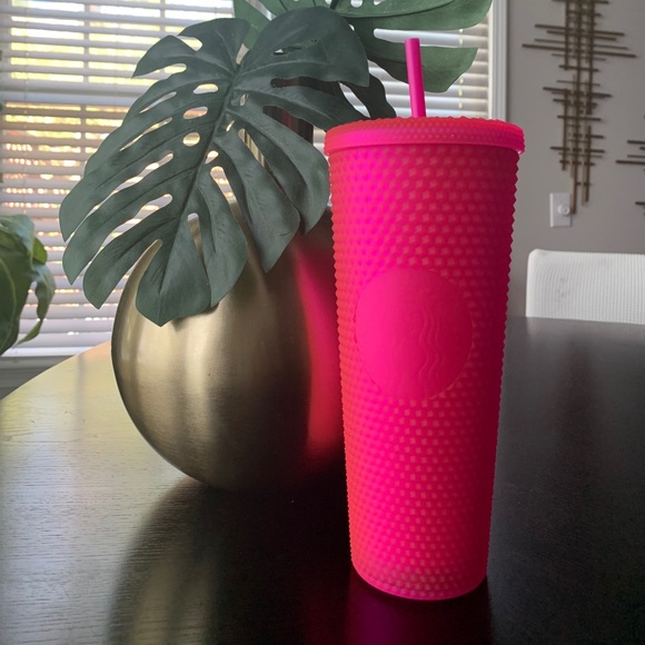 Accessories - Rare Neon Pink Studded Starbucks Venti Cup
